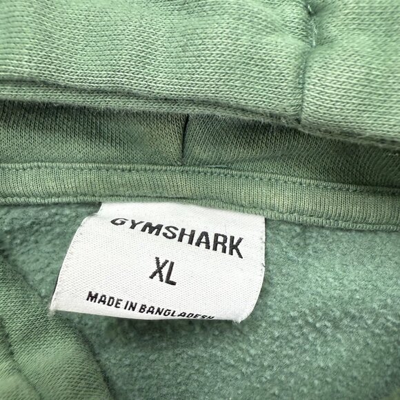 Gymshark Full Zip Hoodie Women's XL Green Solid Fleece Drawstring B1A1C - Picture 6 of 14